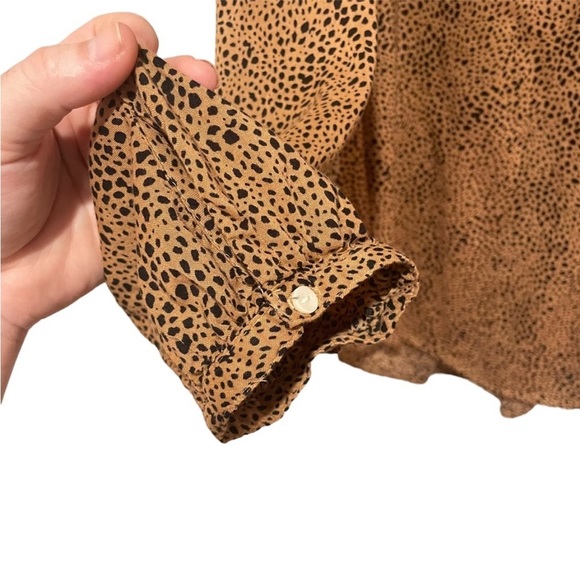 Old Navy Long Sleeve Button Down Speckled Shirt Size Large - Picture 4 of 6